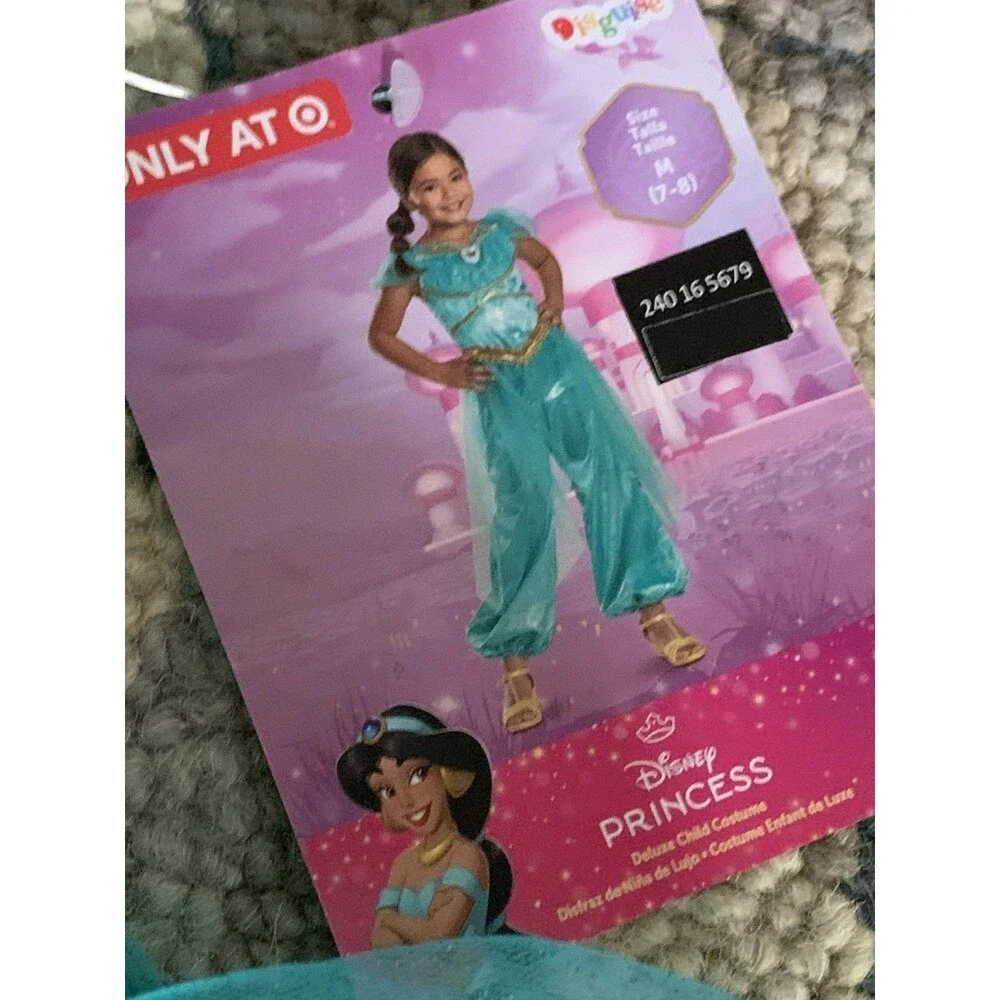 New Disney Princess Aladdin Jasmine Costume Girls M (7-8) Halloween
